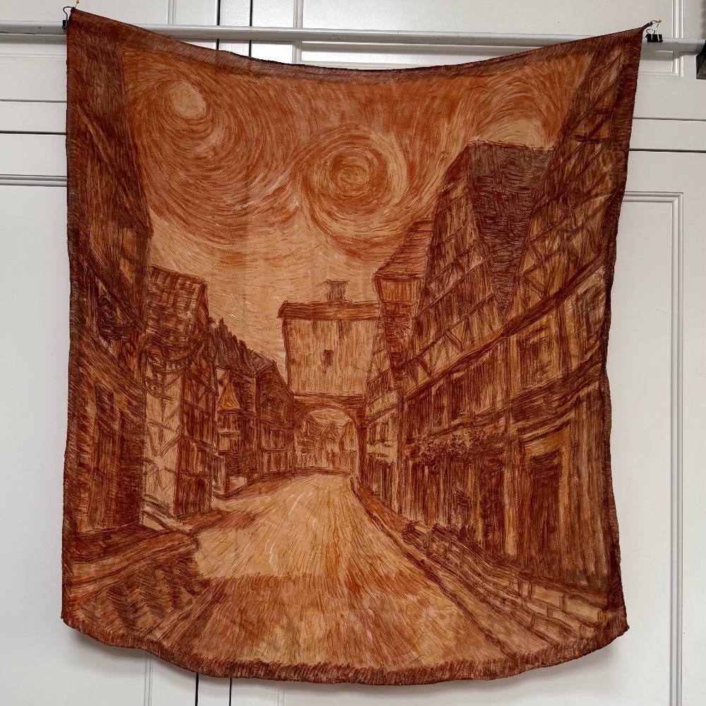 Vintage, Beautiful, Understated Silk Scarf